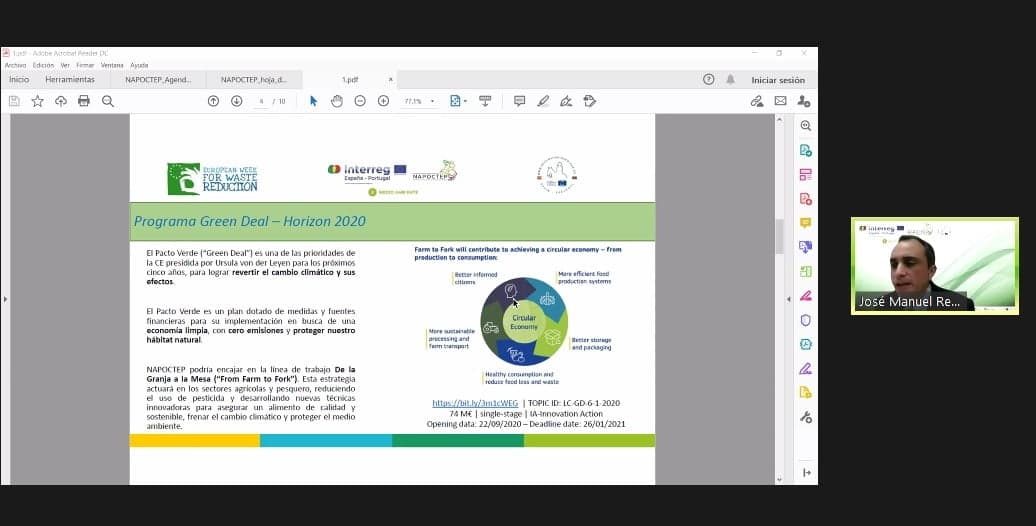 El Webinario NAPOCTEP “Economía circular, sostenibilidad y valorización de residuos en el sector HORECA” hace un llamamiento por la reducción de los residuos en el marco de la #EWWR2020