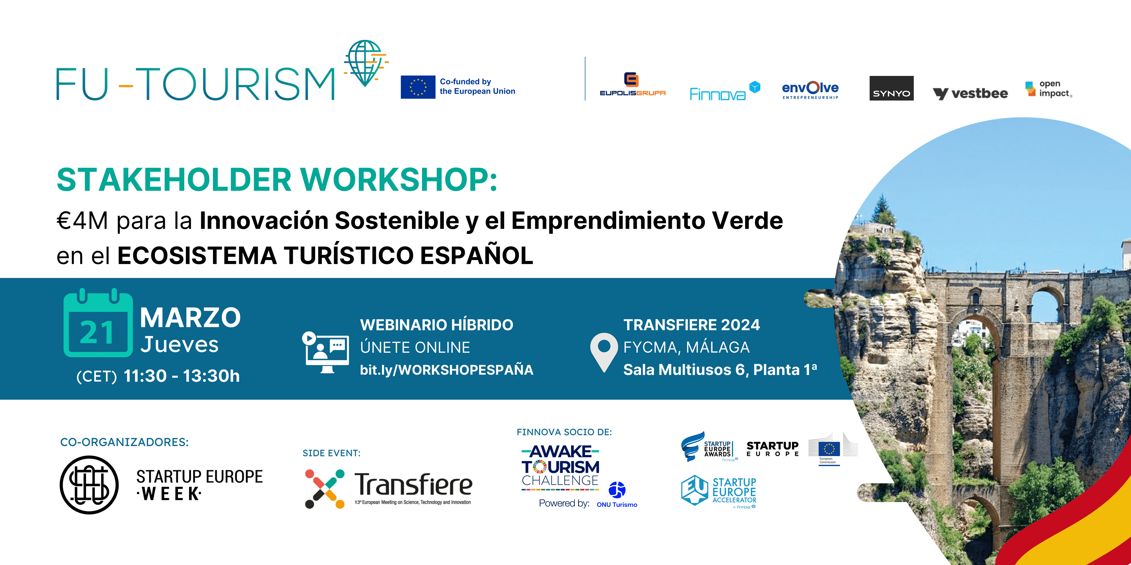 El turismo sostenible y digital llega a Transfiere con el FU-TOURISM WORKSHOP