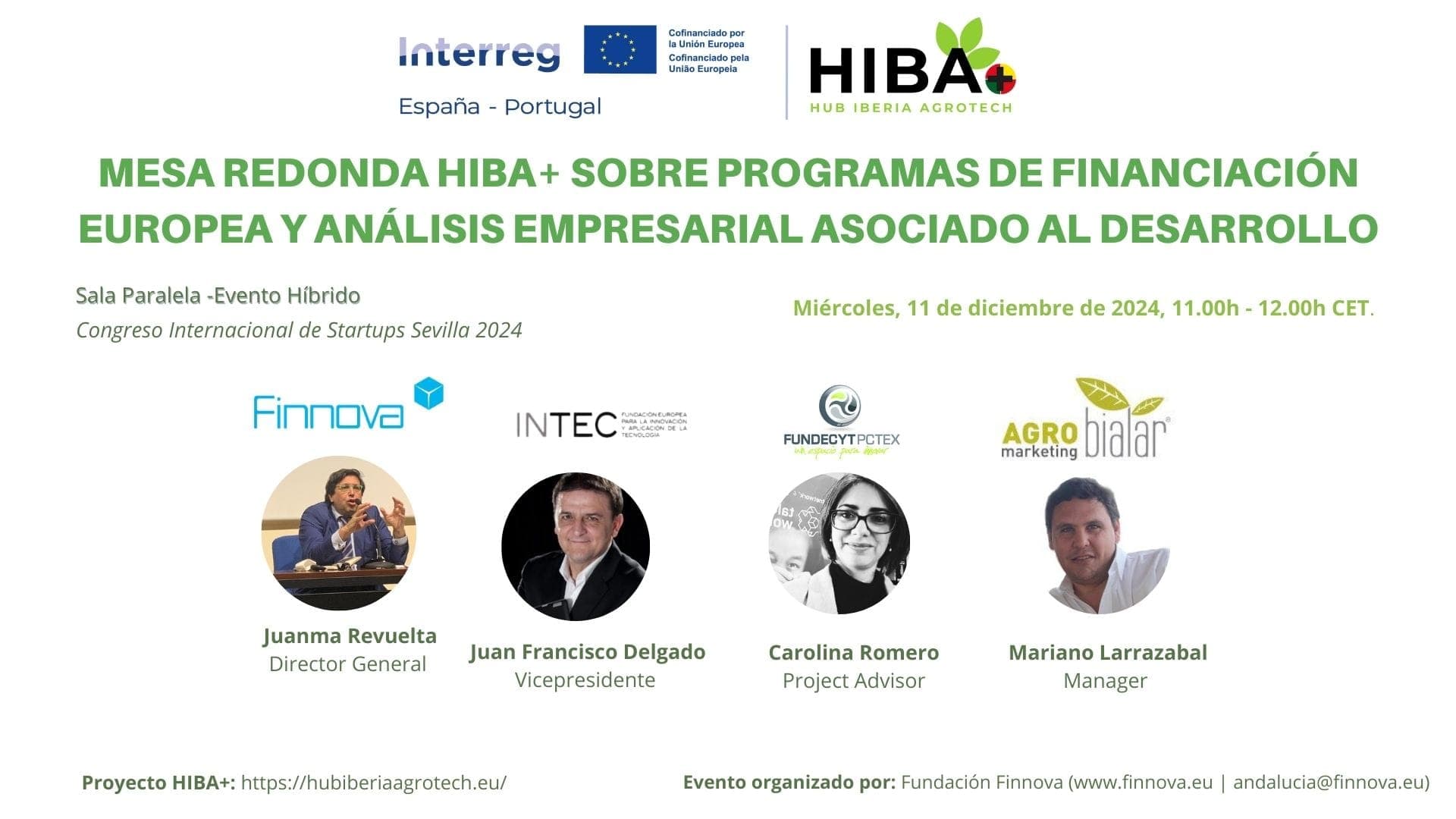 El proyecto HIBA+ impulsa la digitalización agroalimentaria en el II Congreso Internacional de Start-ups en Sevilla