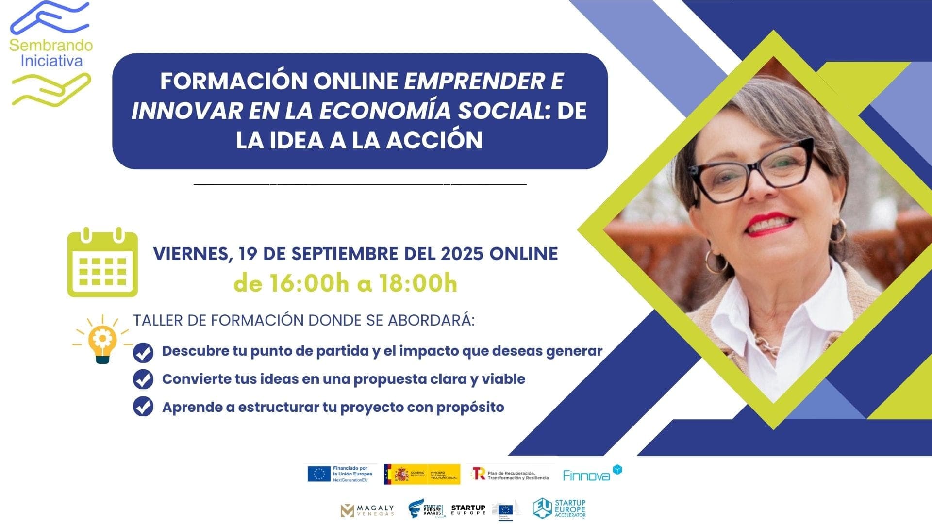Sembrando Iniciativa impulsa el emprendimiento social con una formación gratuita online el 19 de septiembre