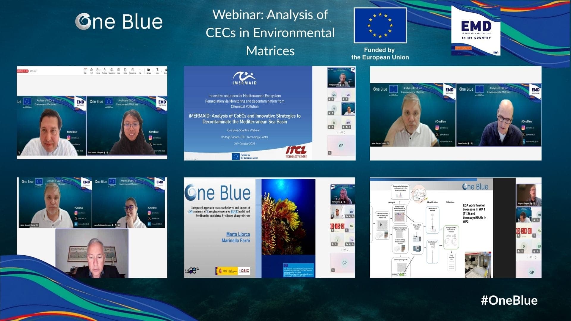 ONE-BLUE celebra con éxito un seminario científico sobre el análisis de Contaminantes de Emergente Preocupación (CECs) en matrices ambientales
