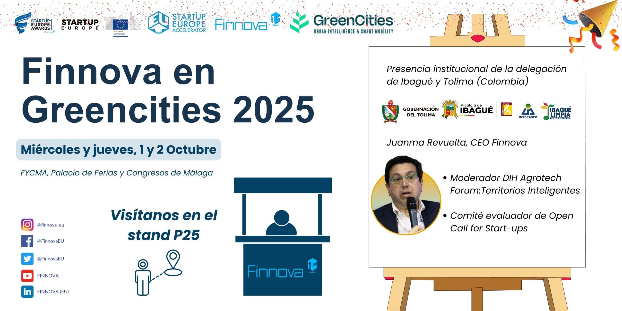 Finnova abre agenda en Greencities 2025 con stand propio, presencia internacional y participación en foros clave