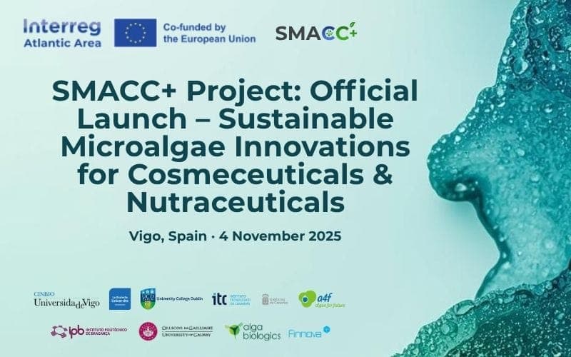 El proyecto SMACC+ se lanza oficialmente para desarrollar compuestos bioactivos sostenibles basados en microalgas para cosmecéuticos y nutracéuticos