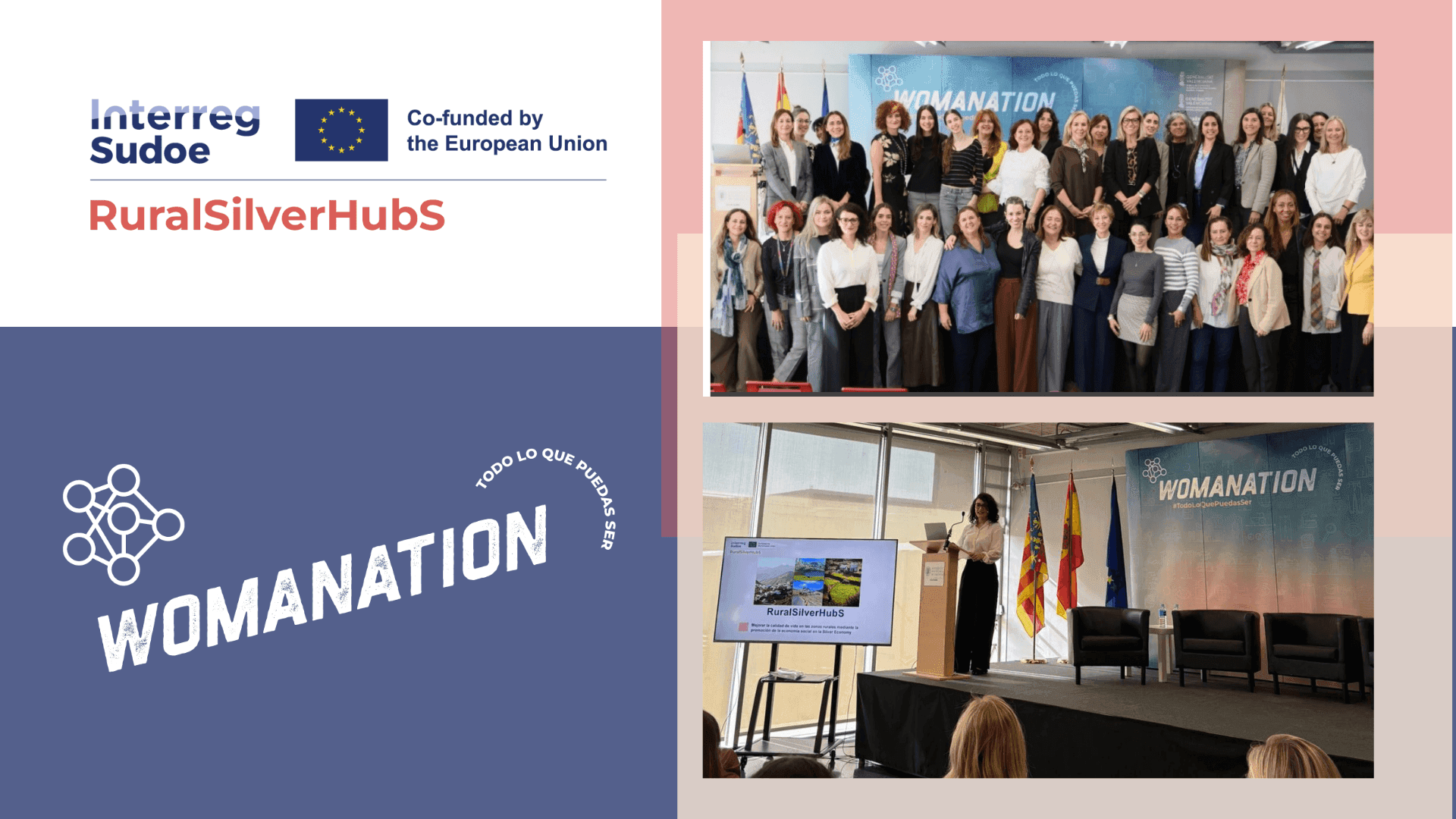 El proyecto europeo Interreg Sudoe RuralSilverHubS impulsa un nuevo paradigma de longevidad y repoblación rural en el Womanation Congress 2025