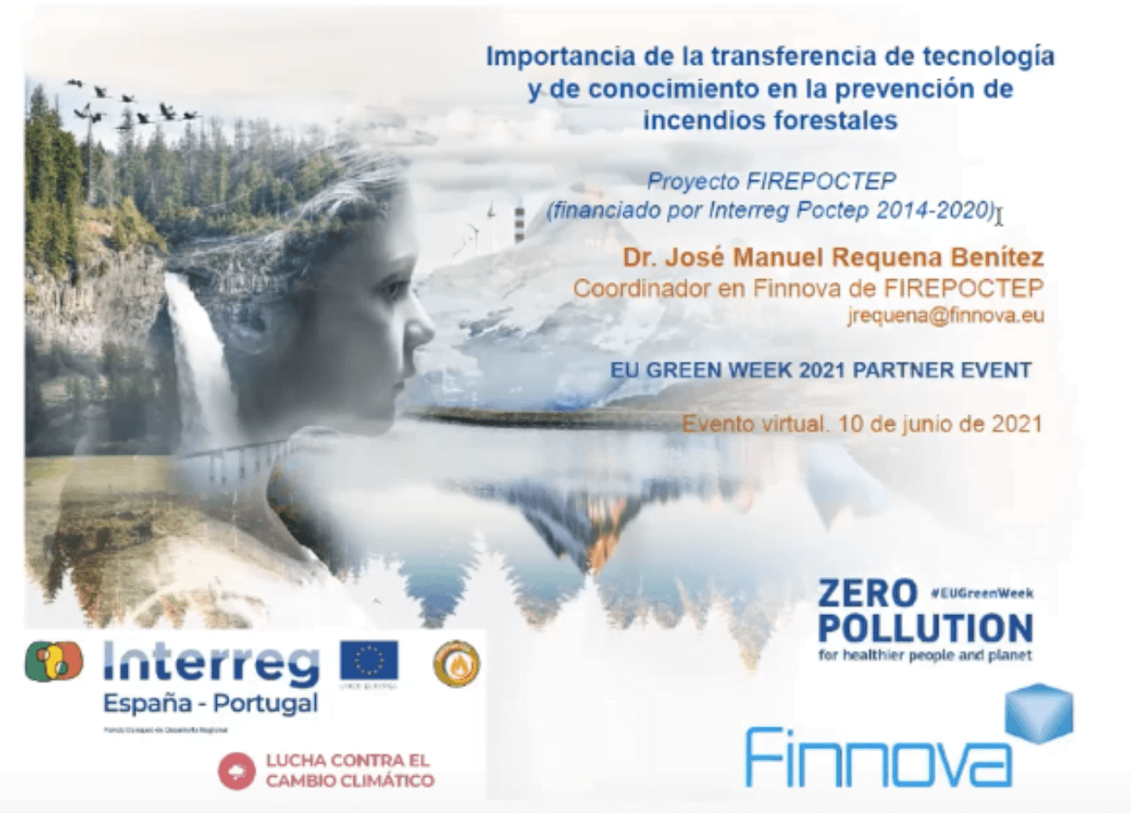El evento “Zero pollution society” de la Semana Verde Europea albergó una presentación del proyecto Interreg FIREPOCTEP de lucha contra incendios en la frontera de España y Portugal