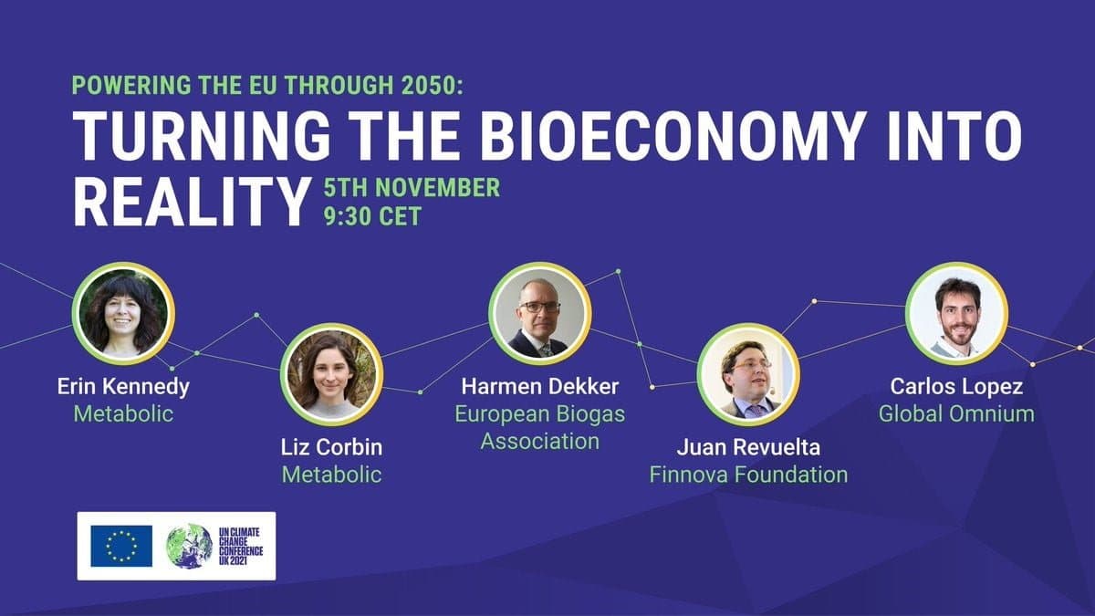 Finnova’s first event at COP26 dealt with the current status of bioeconomy and its role as a sustainable paradigm in the EU