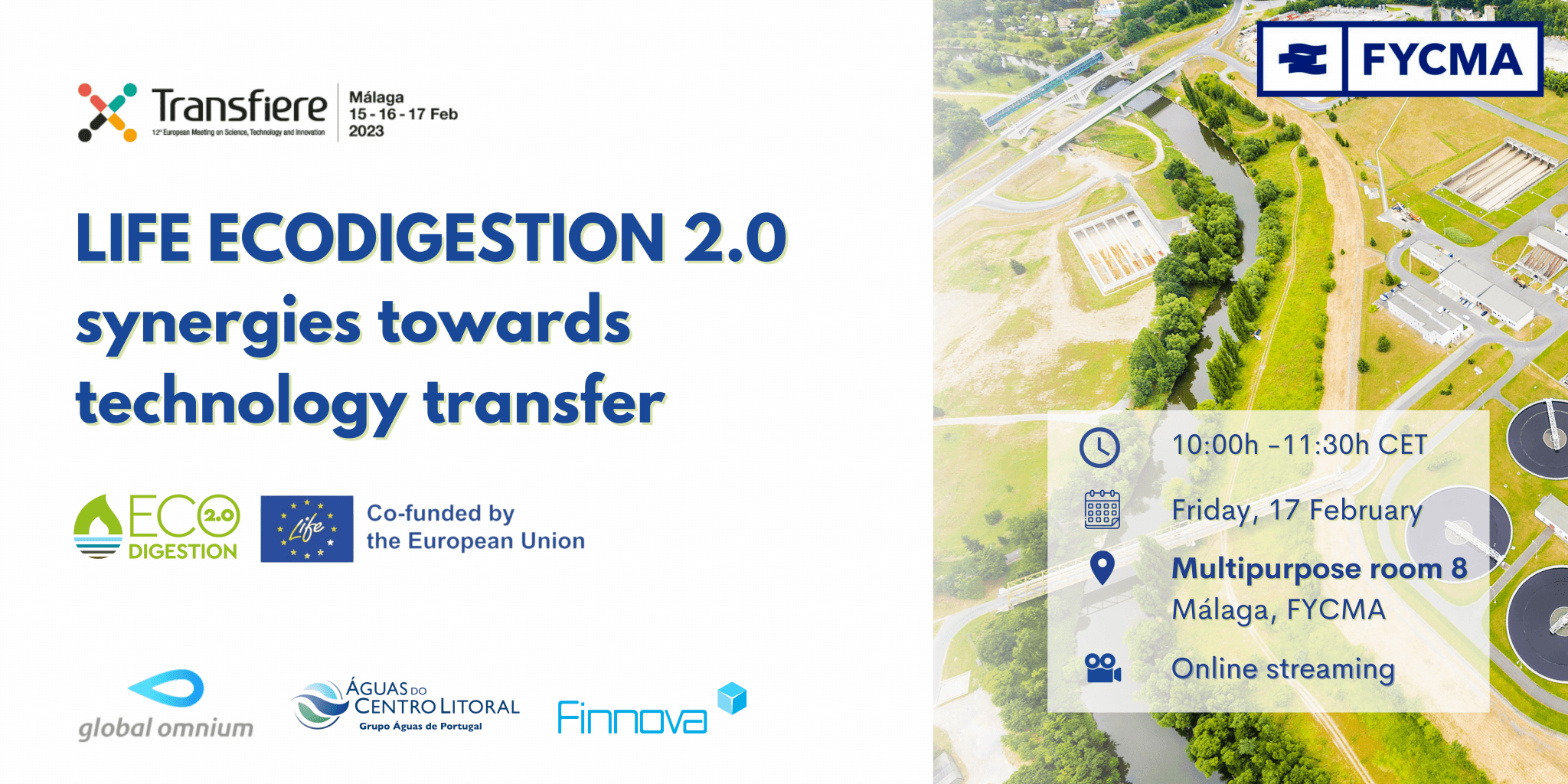 The LIFE ECODIGESTION 2.0 project will star in one of the Transfiere side events