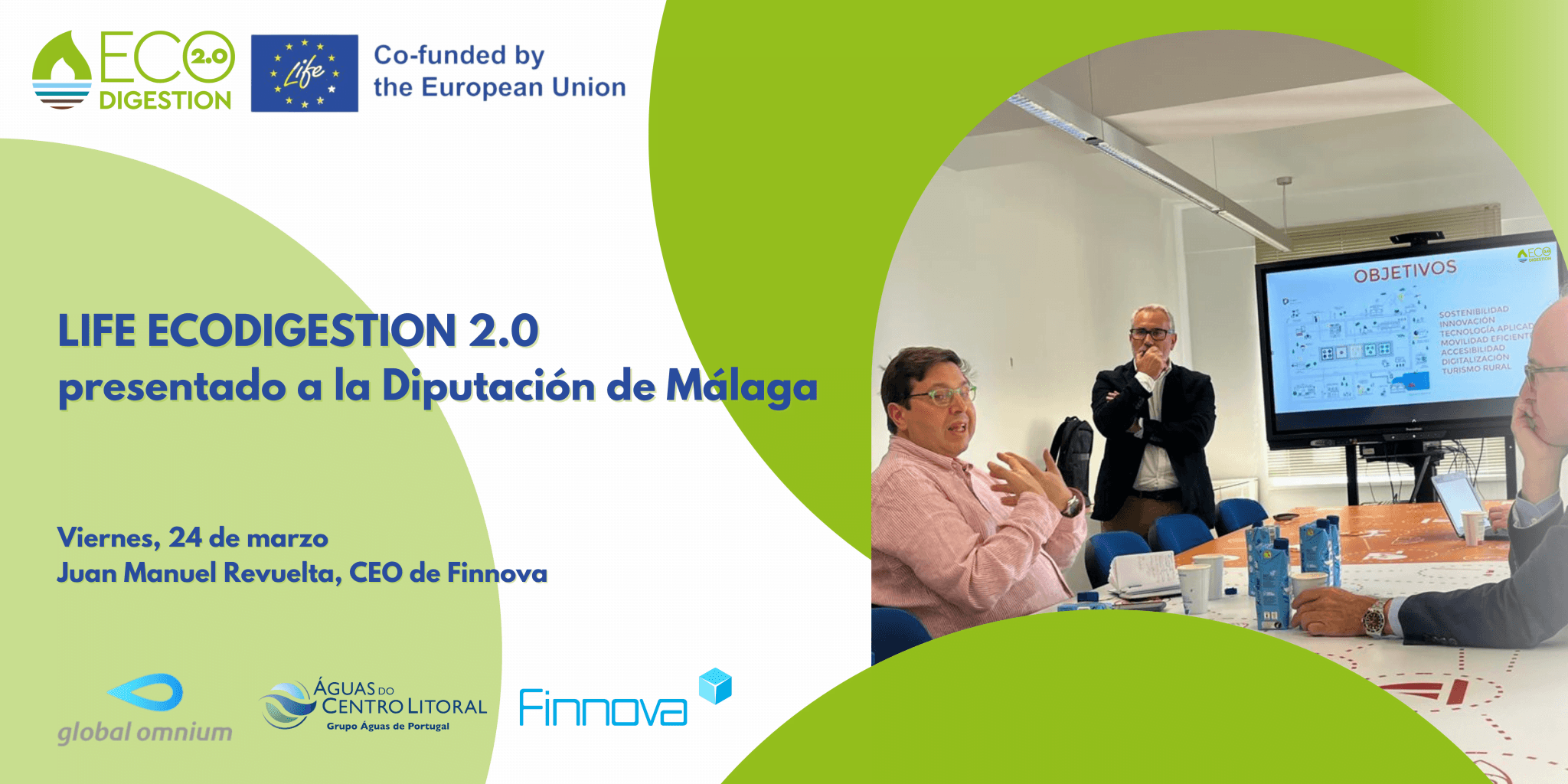 Finnova presenta el proyecto LIFE ECODIGESTION 2.0 ante la Diputación de Málaga en el NEXTOURISM CLUB