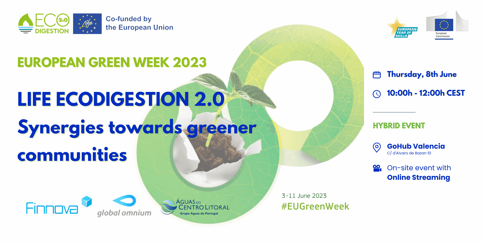 El proyecto LIFE ECODIGESTION 2.0 organizará uno de los eventos paralelos de la Semana Verde Europea para intercambiar buenas prácticas sobre transición energética
