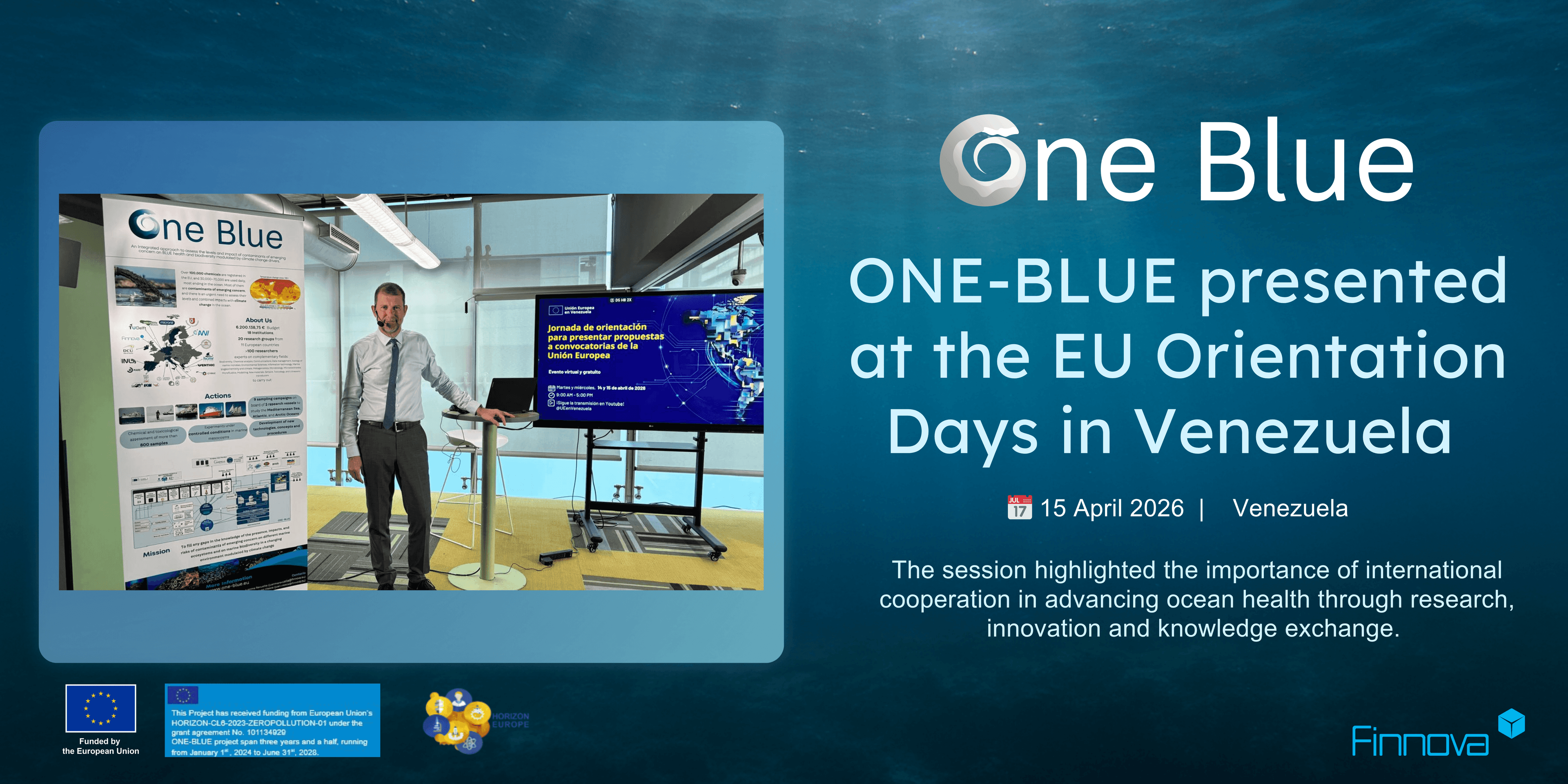 ONE-BLUE at the EU Orientation Days in Venezuela as a Horizon Europe project