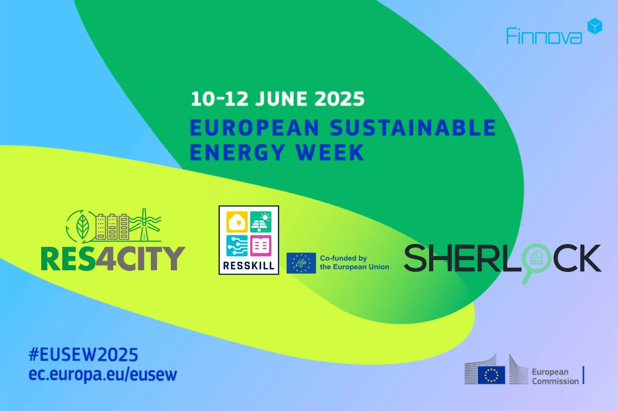 Finnova Foundation will represent RES4CITY and LIFE RESSKILL in the the European Sustainable Energy Week Energy Fair