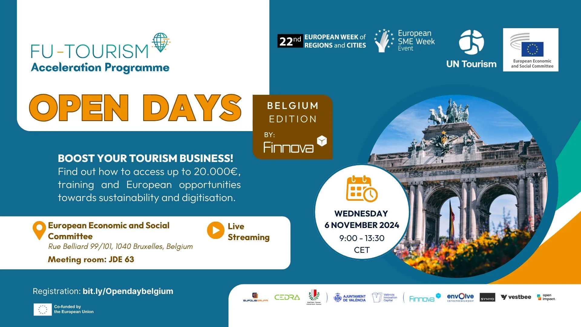  BRUSSELS HOSTS FU-TOURISM OPEN DAY: FUNDING OPPORTUNITIES AND STRATEGIC ALLIANCES FOR BELGIAN AND EUROPEAN TOURISM SMES