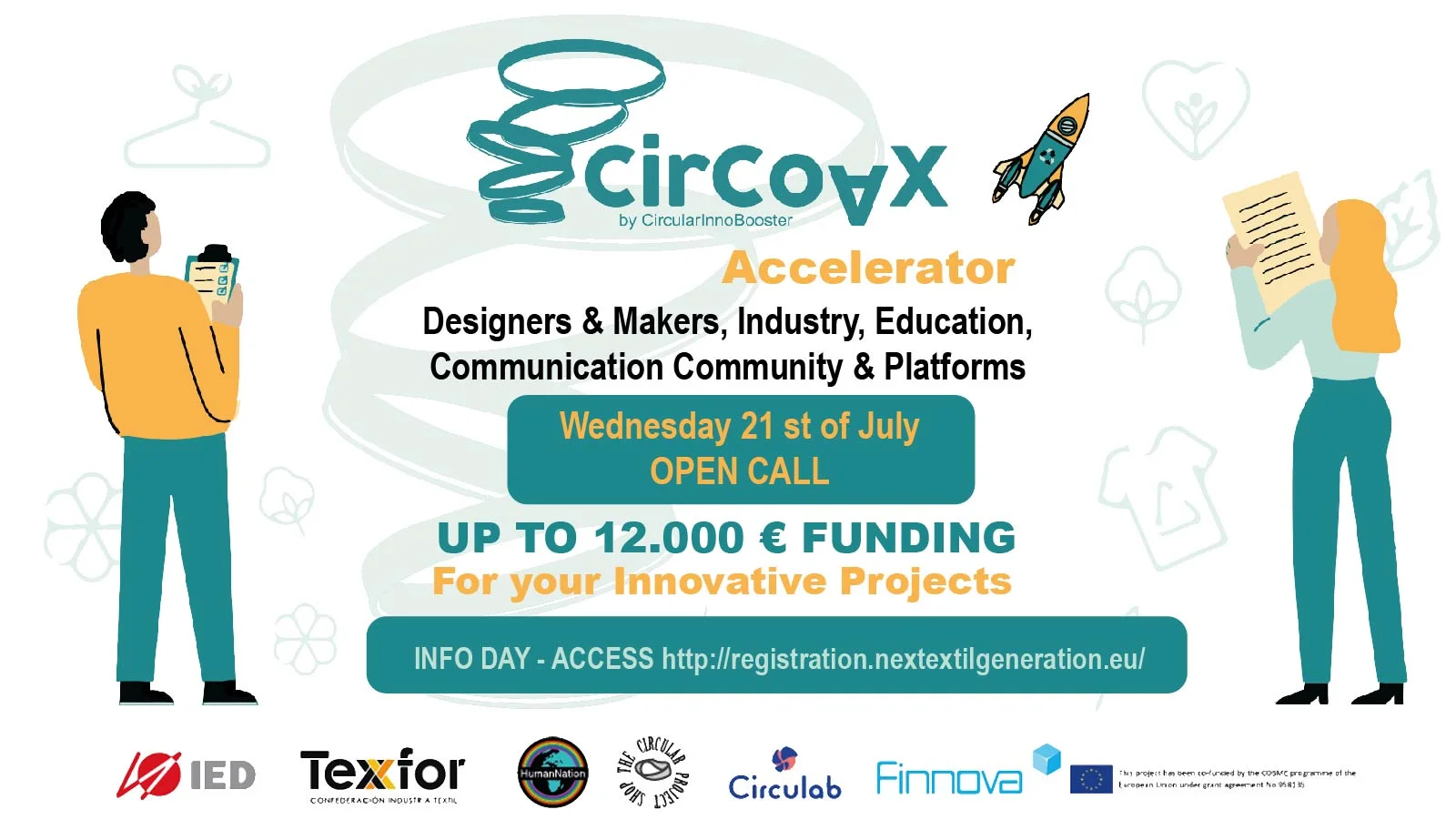 INFODAY: Opening of the call for the European accelerator CirCoAX, which will scale SMEs in the fashion and textile industry that favour the circular economy in the sector