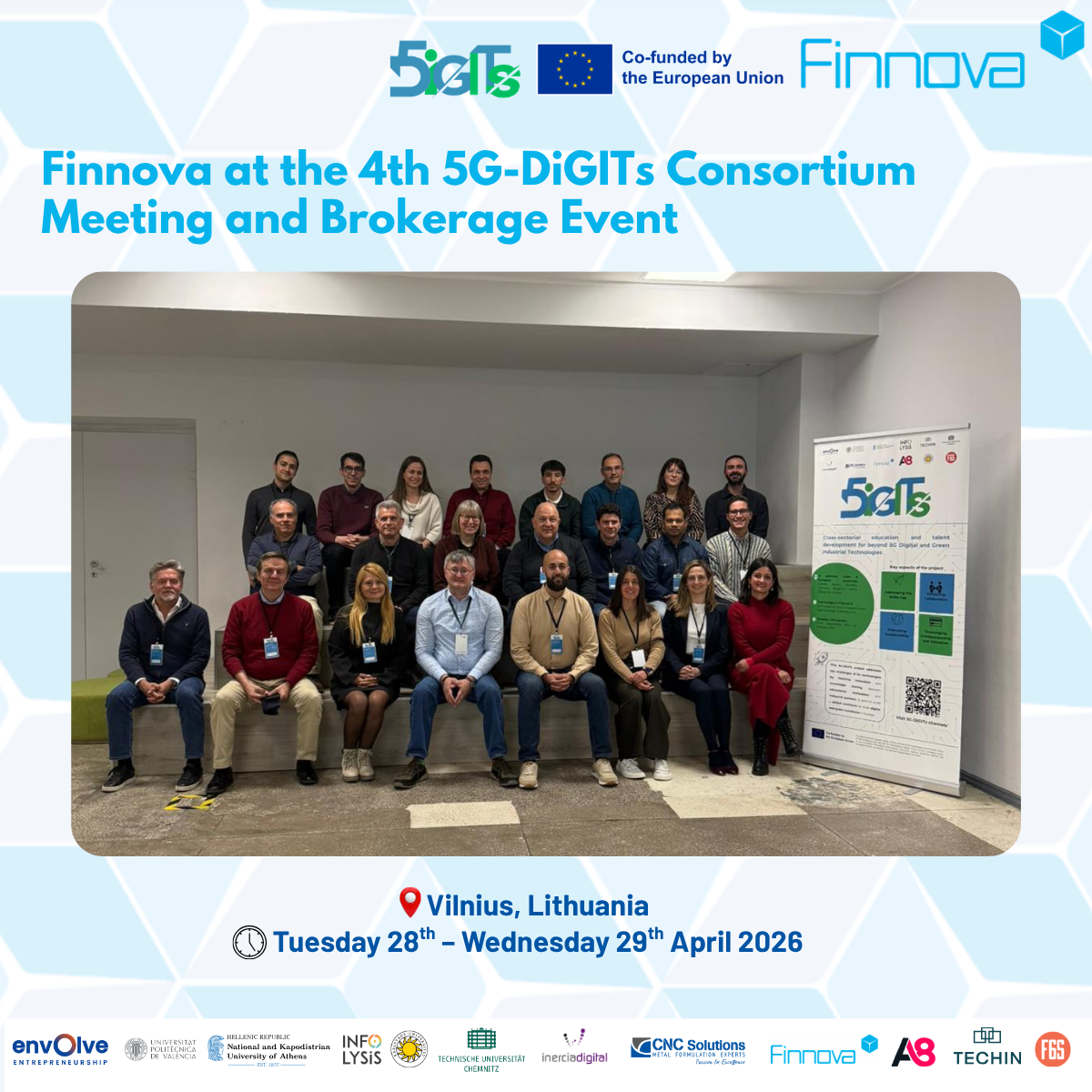 Finnova participates in the 4th Consortium Meeting of the 5G-DiGITs project in Vilnius