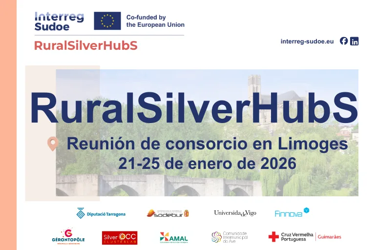 Los socios del proyecto RuralSilverHubS se reúnen en Limoges para promover soluciones innovadoras para el envejecimiento y la despoblación de las zonas rurales