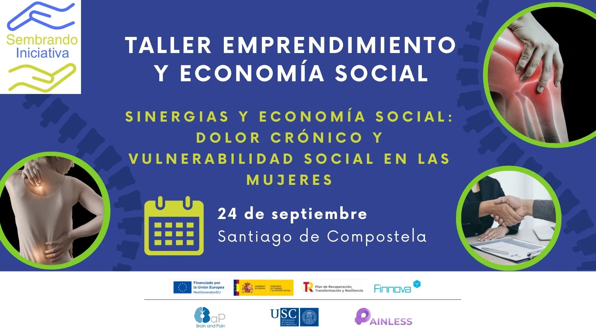 Finnova Foundation Organizes the Workshop “Synergies and Social Economy: Chronic Pain and Social Vulnerability in Women” on Wednesday, September 24