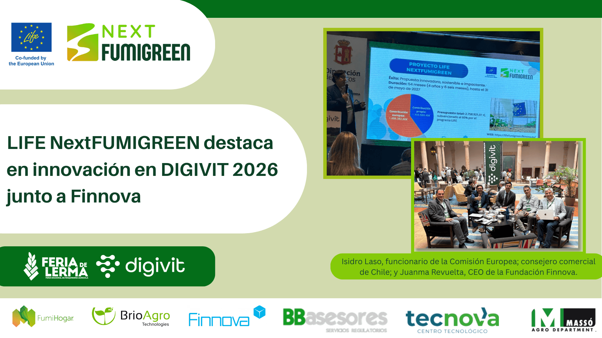 LIFE NextFUMIGREEN destaca en DIGIVIT por su innovación sostenible y su impacto en la protección post-cosecha del sector vitivinícola