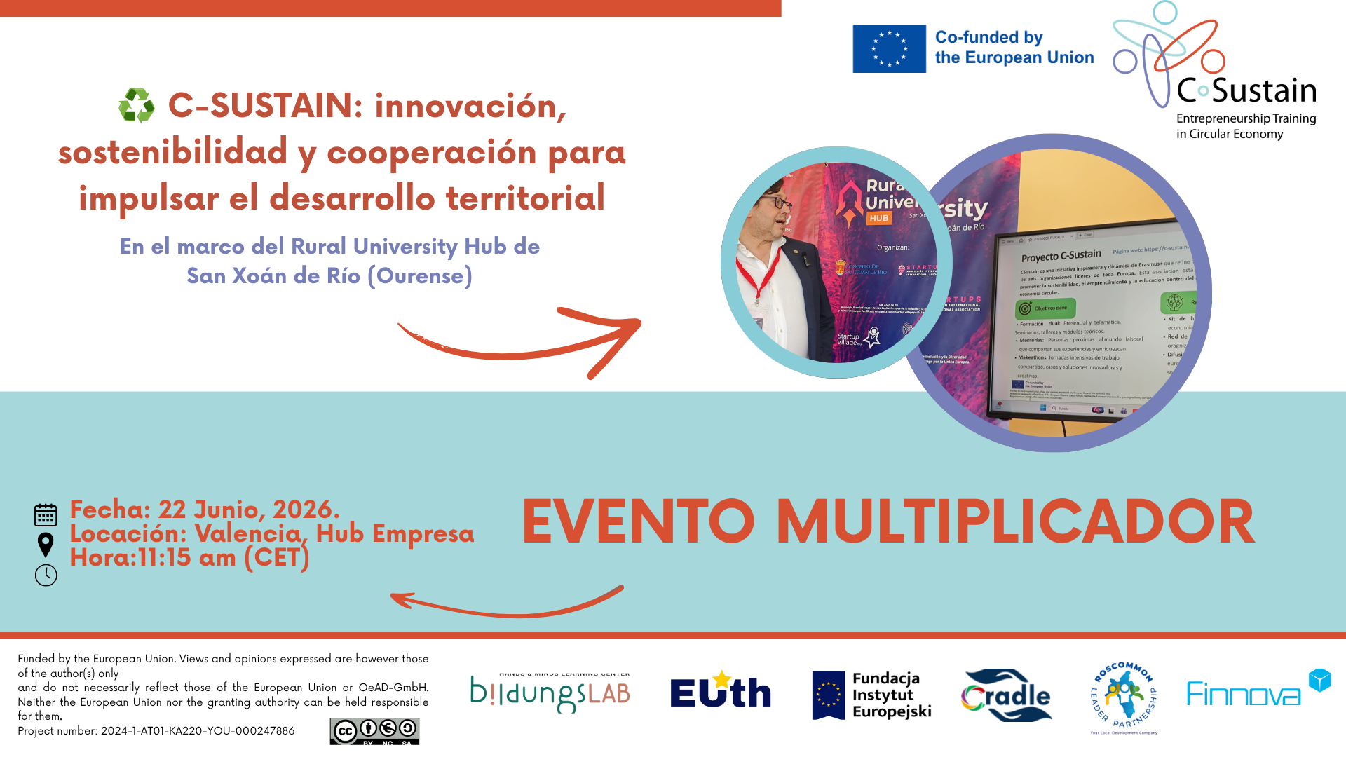 C-SUSTAIN impulsa la sostenibilidad y la innovación territorial en el Rural University Hub de San Xoán de Río