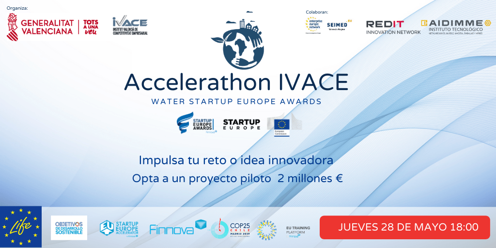El programa Accelerathon Retos- Agua selecionará a la mejor startup especializada en aguas residuales