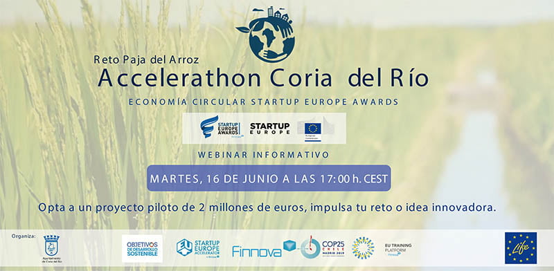 Coria del Río lanza un Accelerathon de innovación abierta sobre la economía circular en la paja del arroz