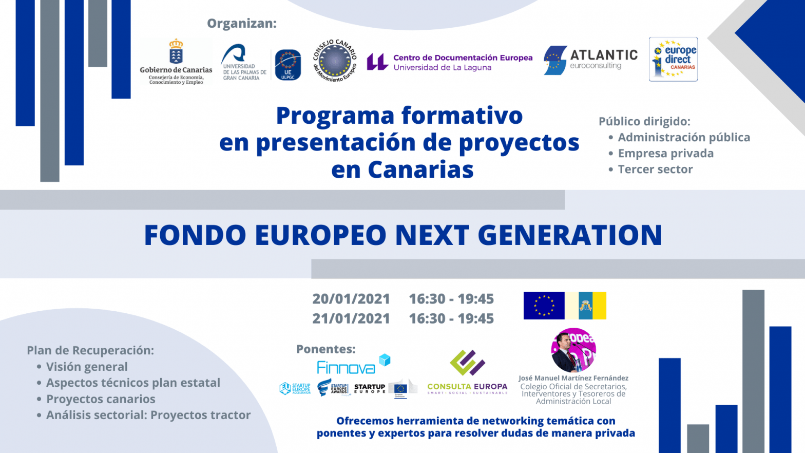 La Fundación Finnova participa en el programa formativo sobre el Fondo de Recuperación #EUNextGeneration en Canarias