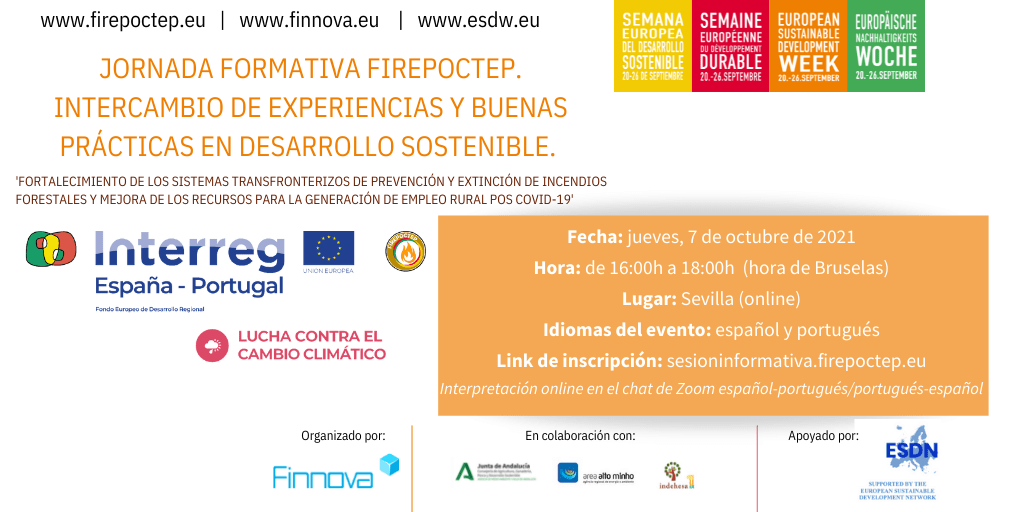 JORNADA FORMATIVA FIREPOCTEP. Intercambio de experiencias y buenas prácticas en desarrollo sostenible