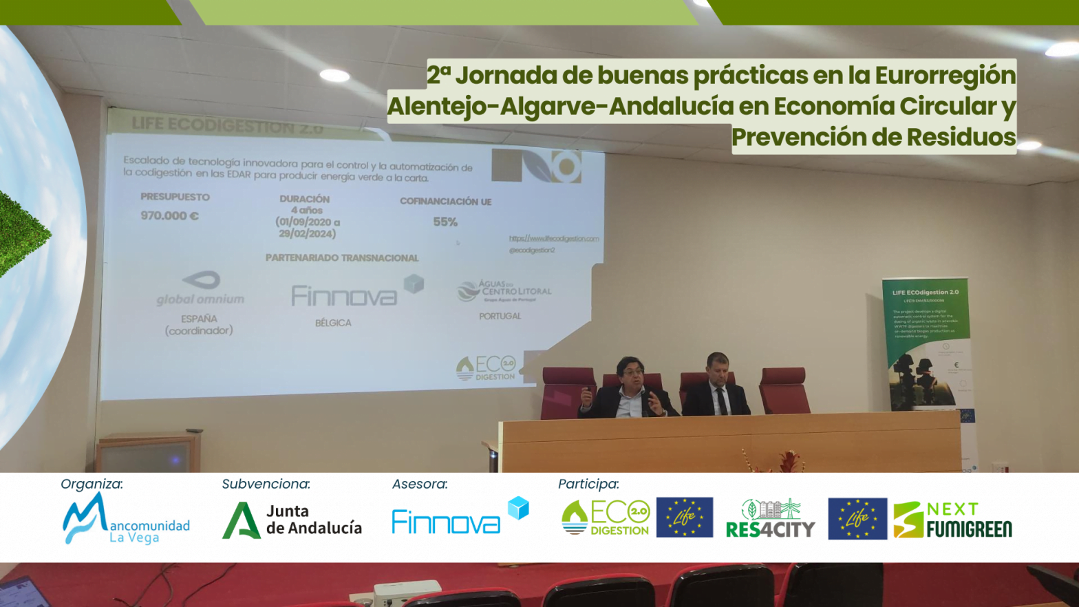 Finnova participó en la 2ª Jornada de buenas prácticas en materia de economía circular y prevención de residuos de la Eurorregión Alentejo-Algarve-Andalucía