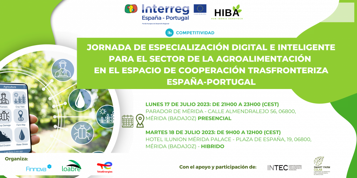 Jornada de especialización digital e inteligente para el sector de la agroalimentación en el espacio de cooperación transfronteriza España-Portugal