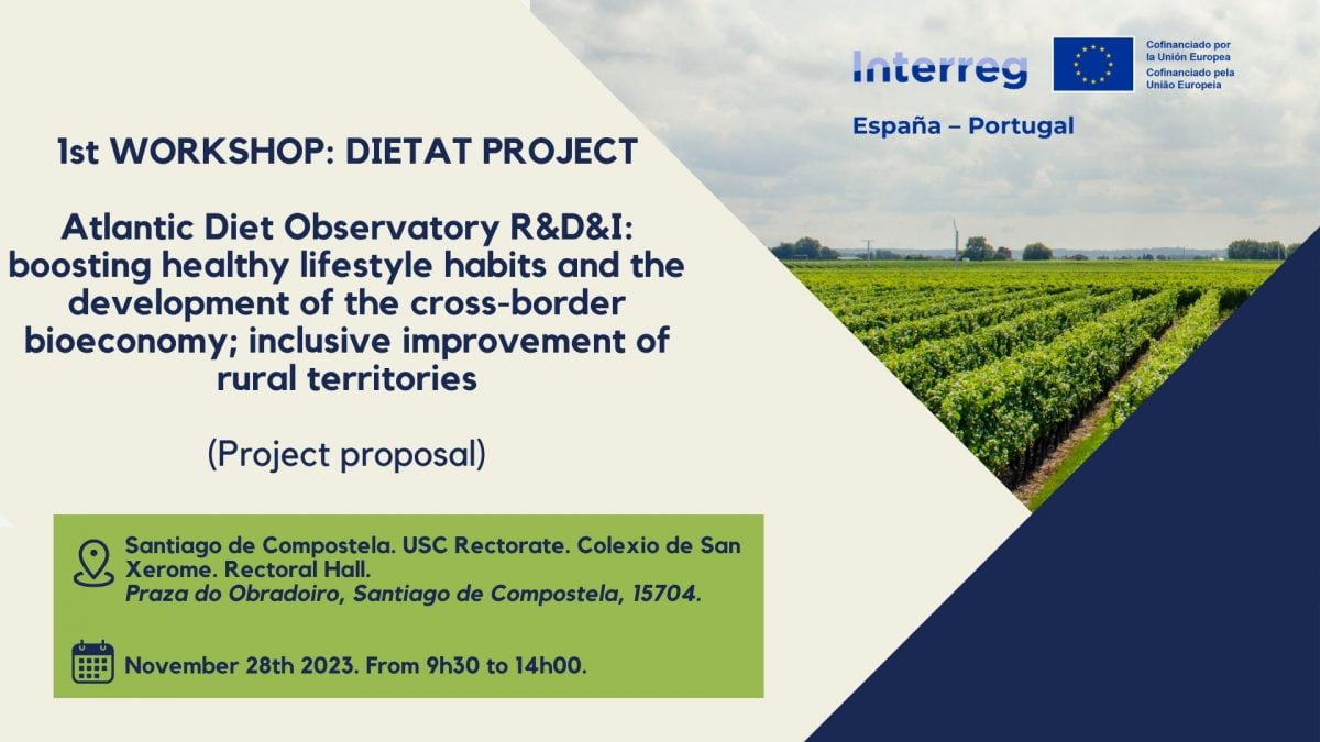 Galicia will host the first Spain-Portugal cross-border cooperation workshop for the promotion of the Atlantic Diet