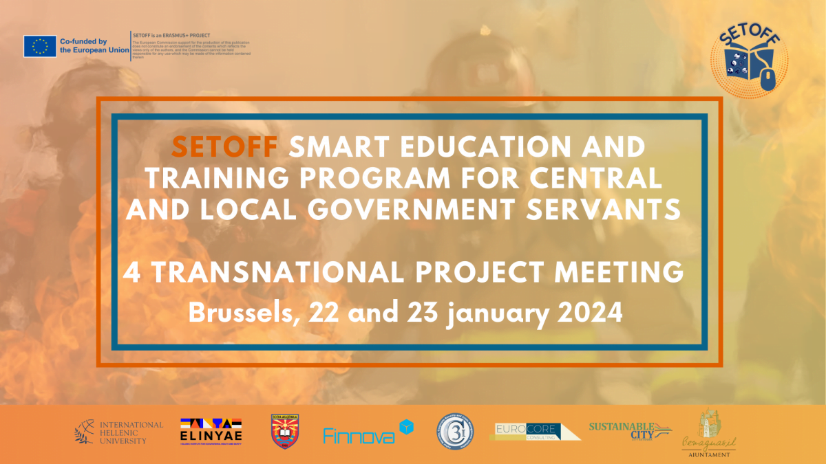 The consortium of the European SETOFF project to improve the training of security personnel in risk management meets in Brussels.