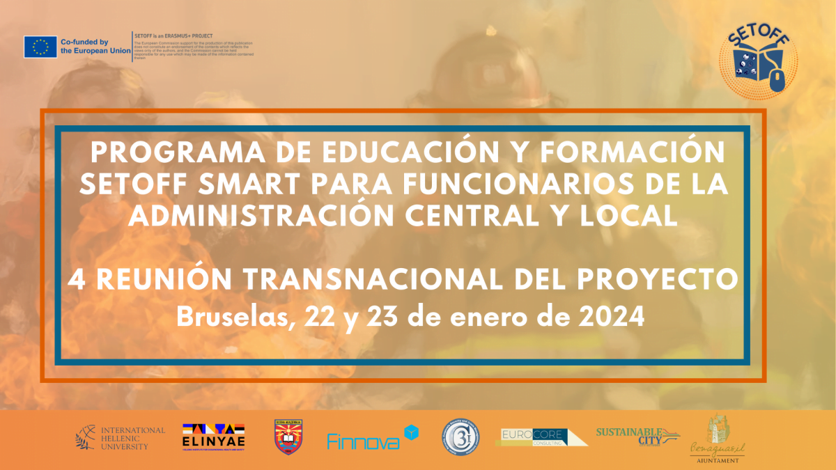 El consorcio del proyecto europeo SETOFF para mejorar la formación del personal de seguridad en la gestión de riesgos se reúne en Bruselas