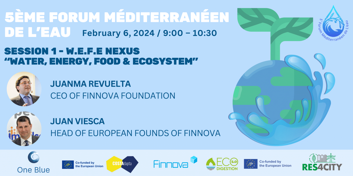 The Finnova Foundation will take its European projects related to water and climate change to the V Mediterranean Water Forum