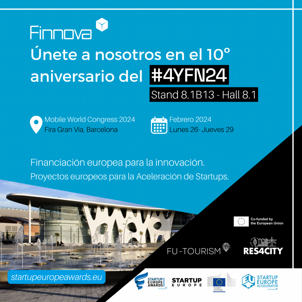 Emprendimiento y financiación europea. Finnova participa en 4YFN