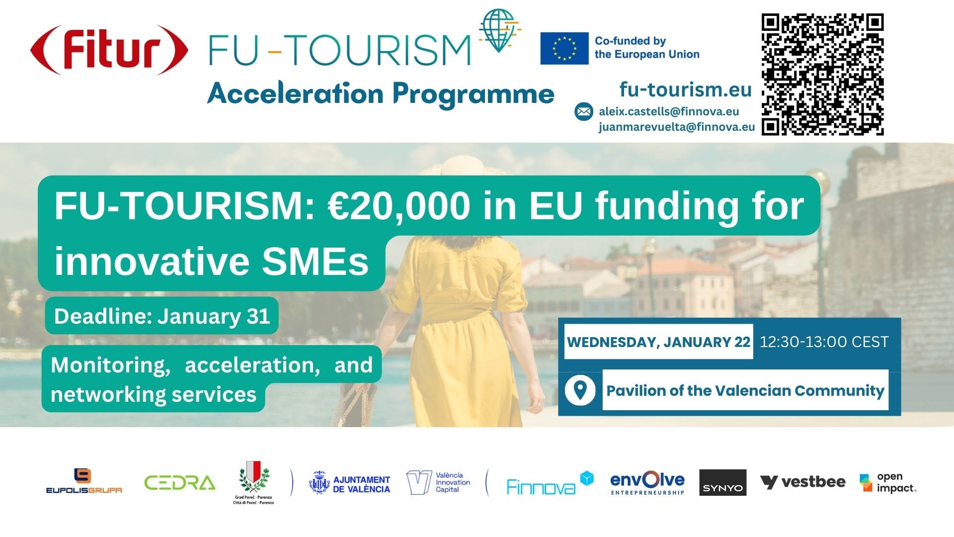 The Finnova Foundation will present the FU-TOURISM program at FITUR with €20,000 grants for innovative SMEs in the tourism sector