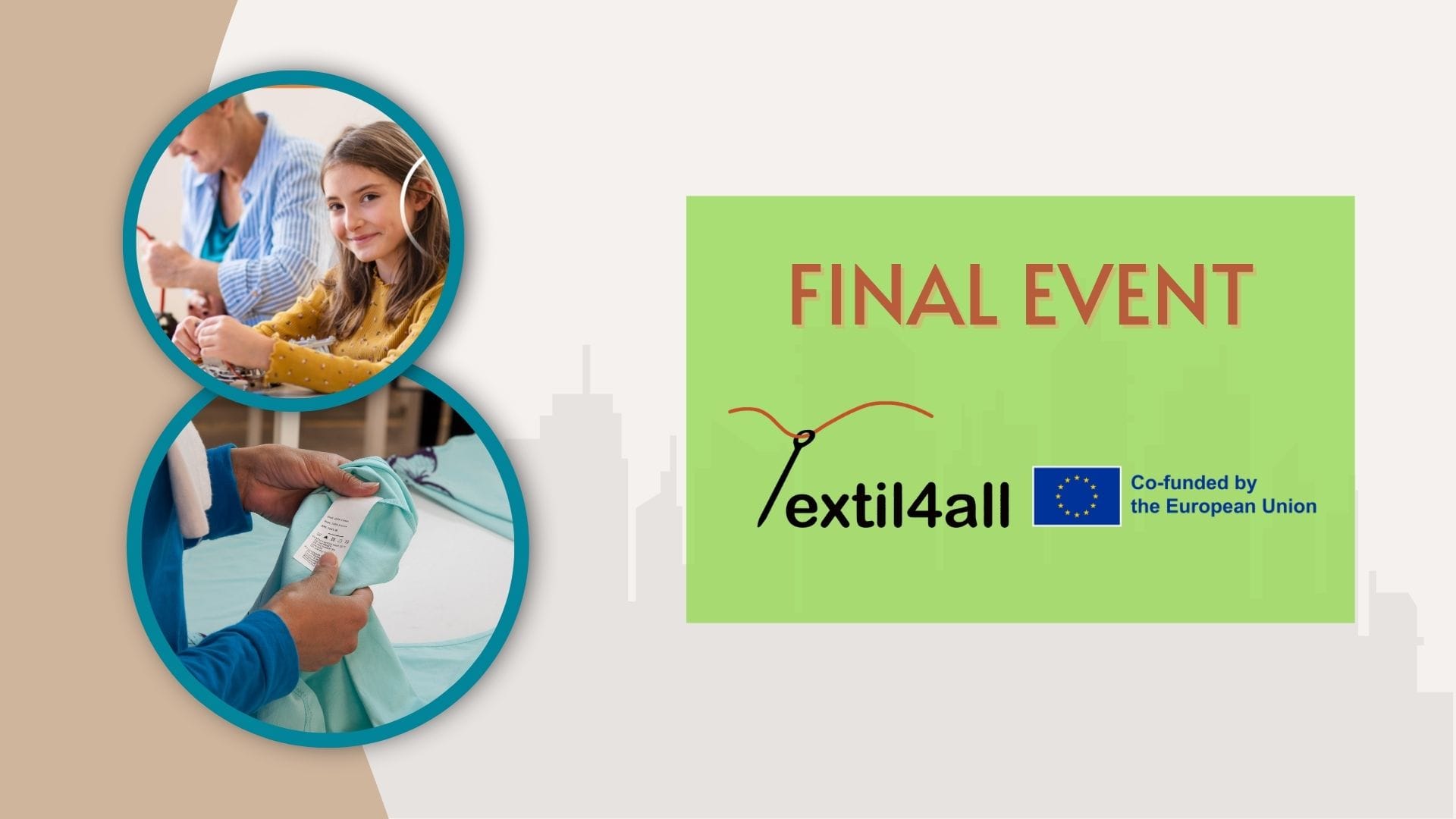 El proyecto europeo TEXTIL4ALL celebrará su reunión final el próximo 4 de junio en Bruselas