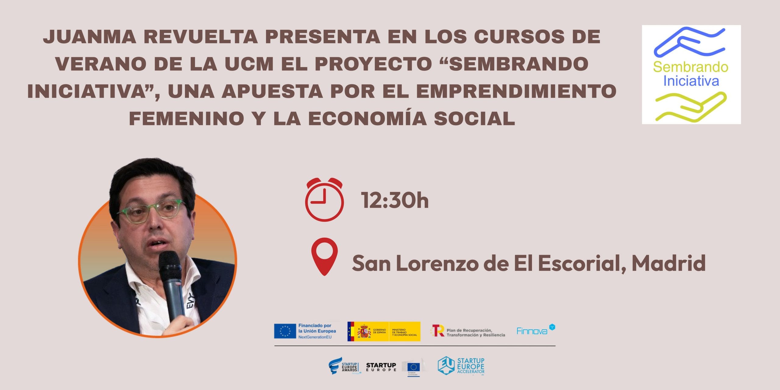 Juanma Revuelta presenta en los Cursos de Verano de la UCM el proyecto “Sembrando Iniciativa”, una apuesta por el emprendimiento femenino y la economía social