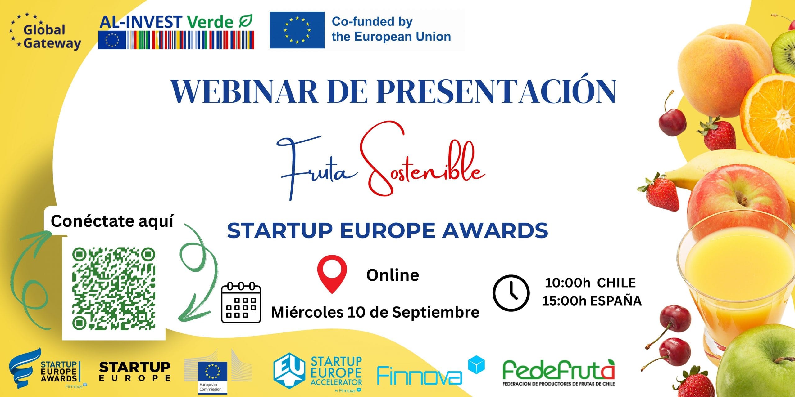 Conéctate el miércoles,10 de septiembre al encuentro digital de SEUA-Chile Fruta Sostenible y descubre las oportunidades para mipymes