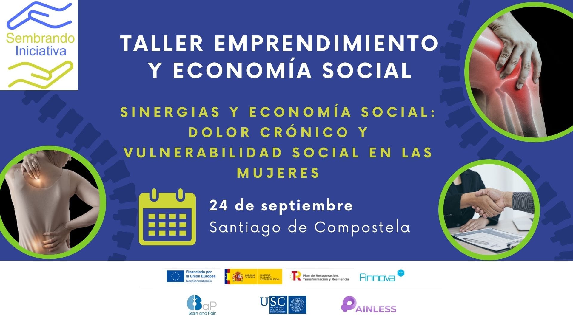 La Fundación Finnova organiza el miércoles 24 de septiembre el Taller “Sinergias y Economía Social: Dolor crónico y vulnerabilidad social en las mujeres”