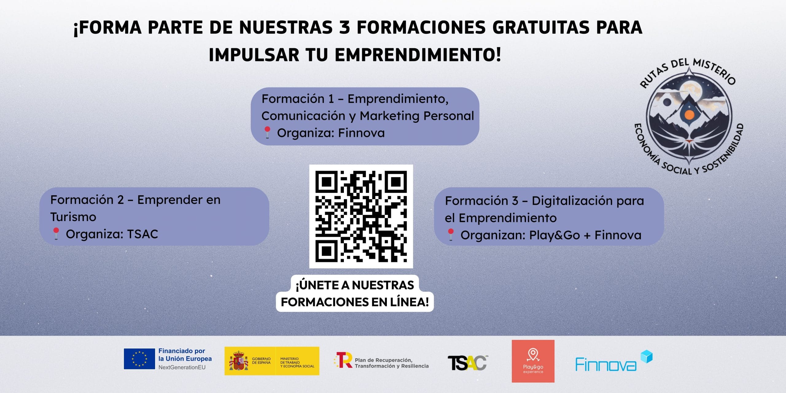 Arranca esta semana el ciclo de formaciones gratuitas “Rutas del Misterio – Economía Social y Sostenibilidad”