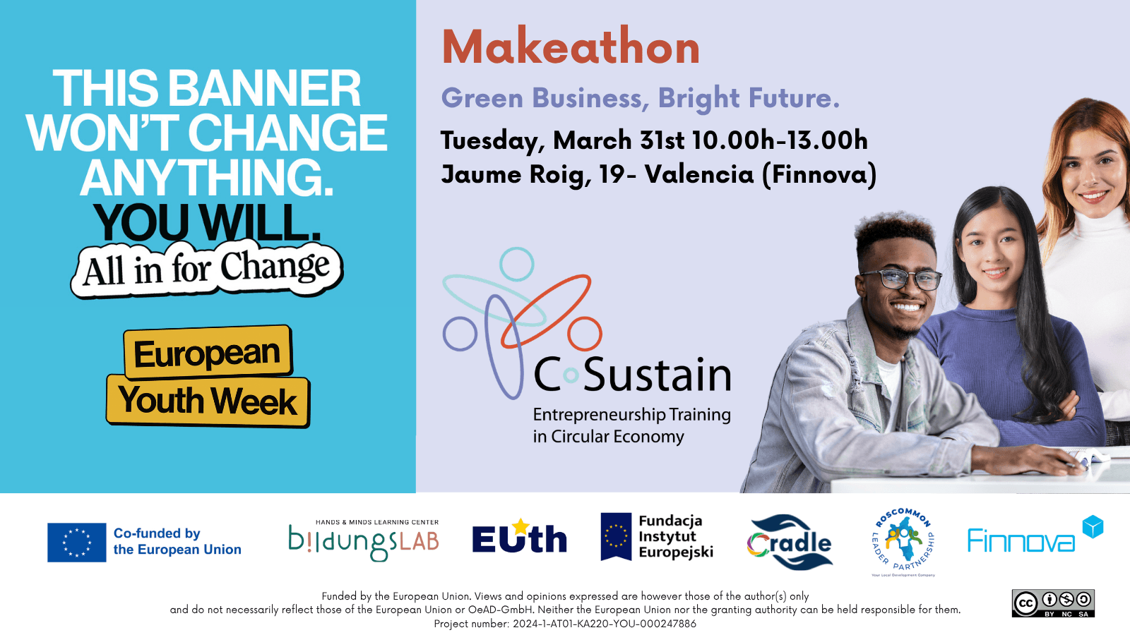C‑SUSTAIN Joins European Youth Week 2026 with Its Makeathon in Valencia